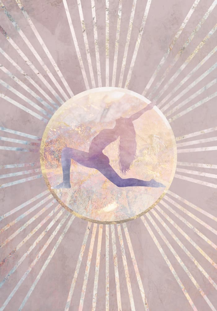 Spiritual Yoga Glow by Sarah Manovski — canvas wall art