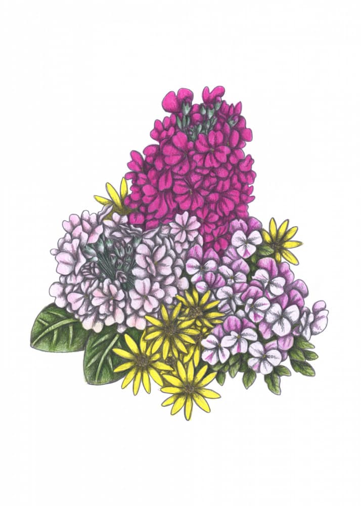 Vibrant Floral Bouquet by Cecilia Battaini — canvas wall art