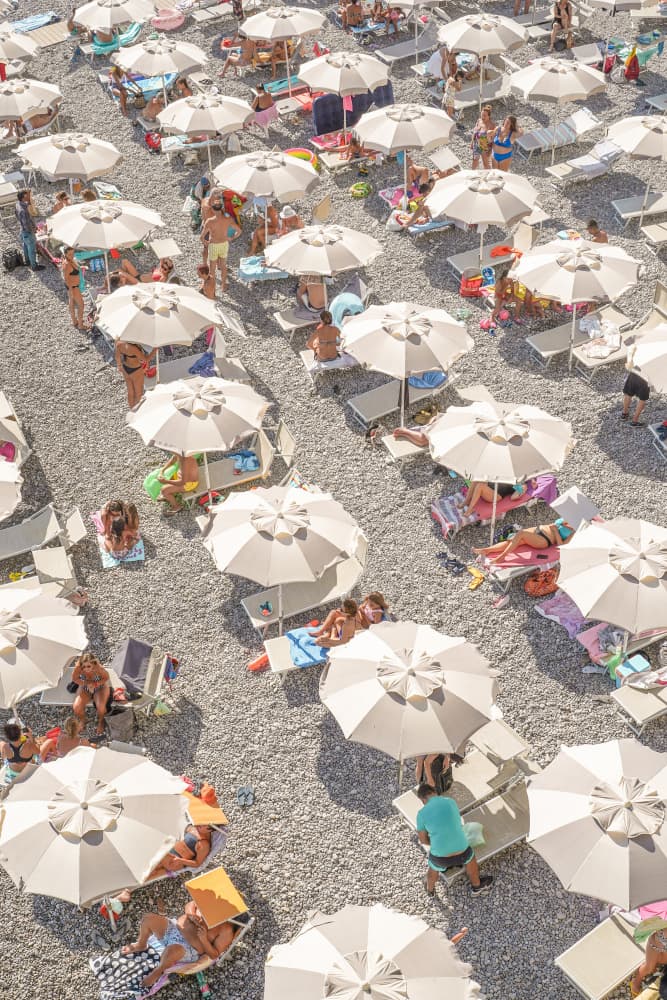 Crowded Summer Beach Day by Henrike Schenk — canvas wall art