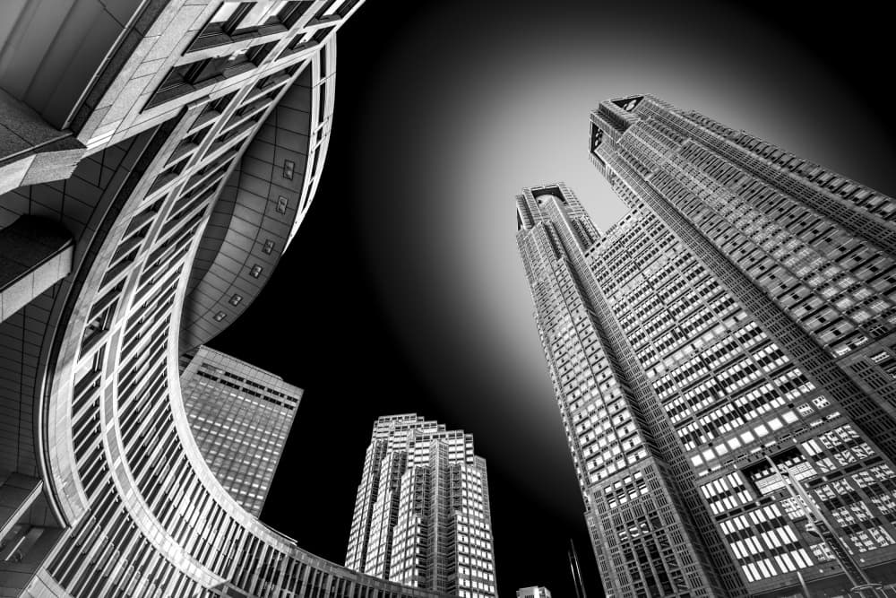 Soaring City Skyscrapers by Atsushi Inamura — canvas wall art