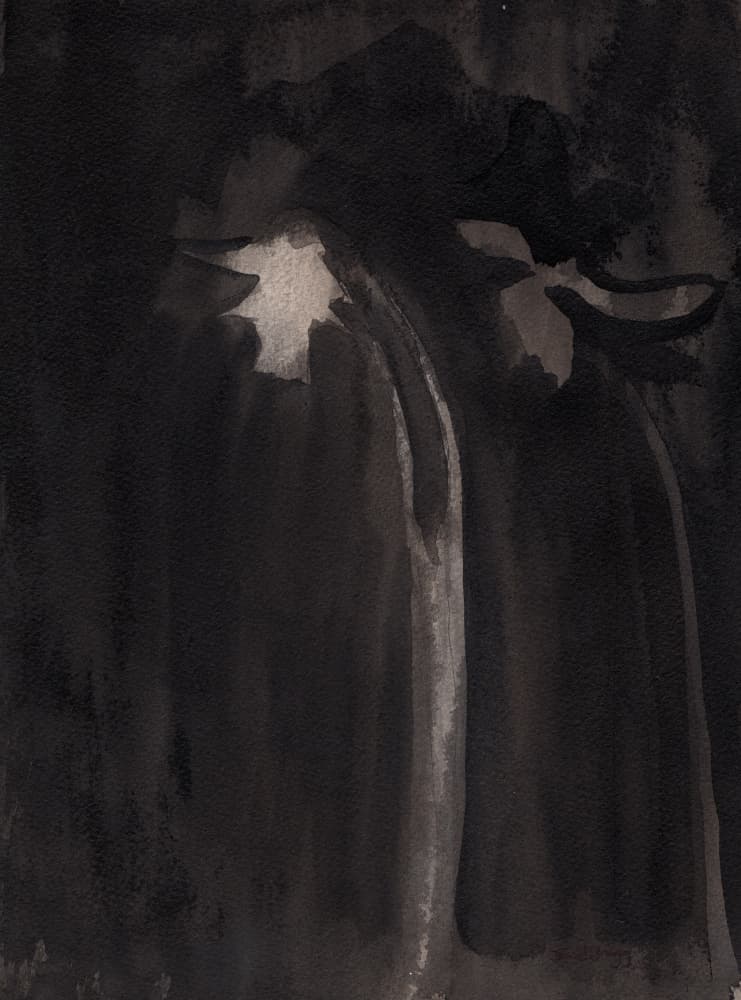 Elegant Dark Bloom by Janel Bragg — canvas wall art