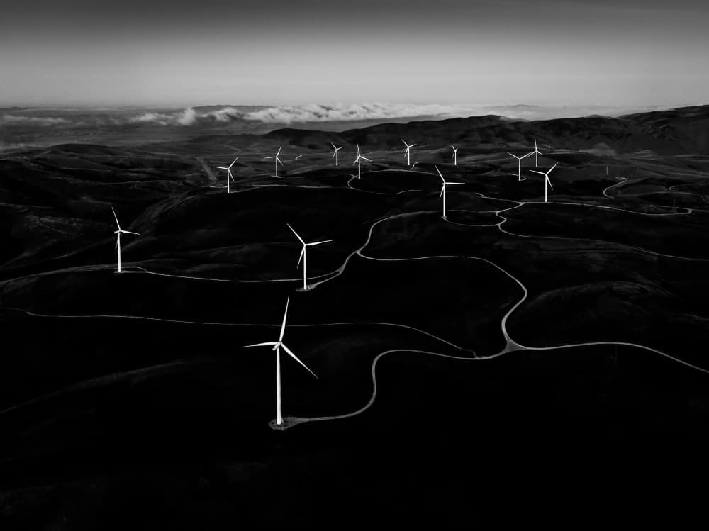 Winding Roads Wind Farm by Ryan Li — canvas wall art