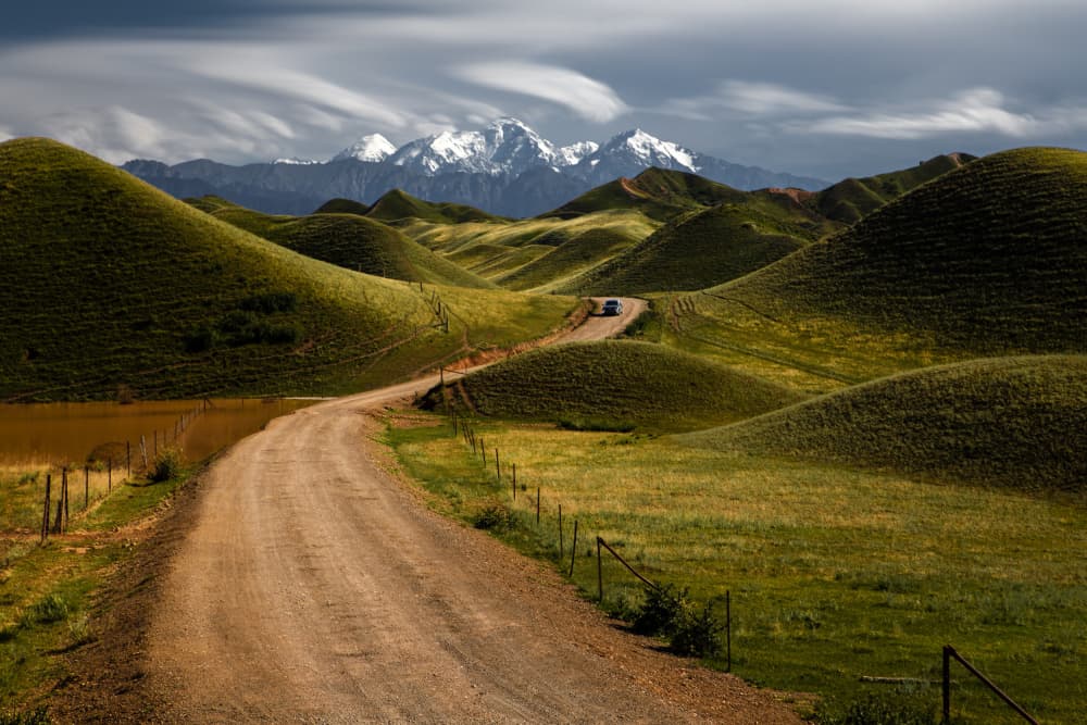 Green Hills Mountain Journey by UU — canvas wall art