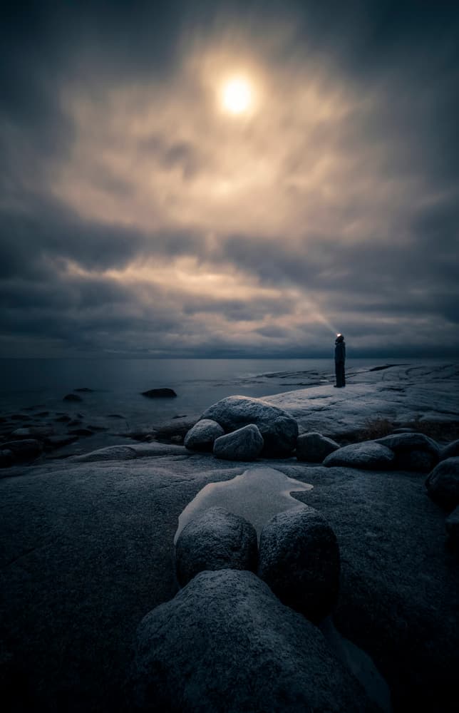 Solitary Shore Light by Mika Suutari — canvas wall art