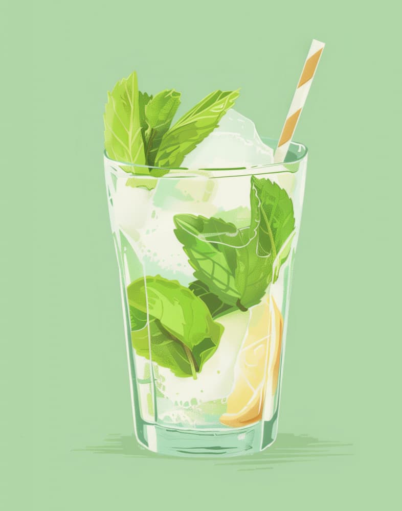 Fresh Mojito Cocktail by Jolly and Dash — canvas wall art