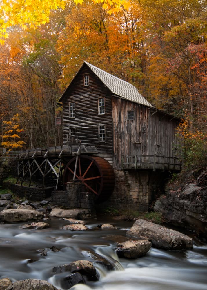 Rustic Autumn Mill by Ken Liang — canvas wall art