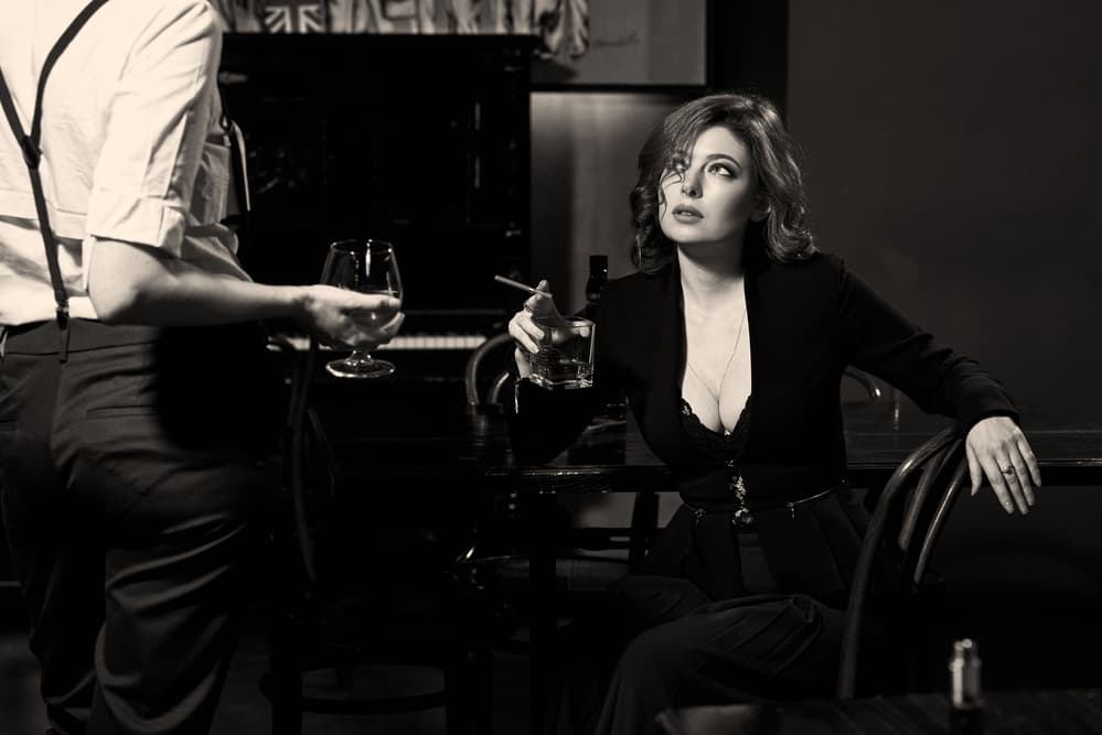 Film Noir Lounge by Photographer — canvas wall art