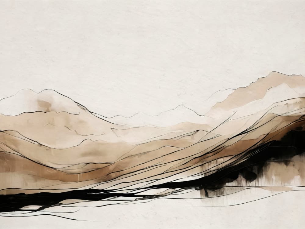 Abstract Mountain Layers by Alpenglow Workshop — canvas wall art