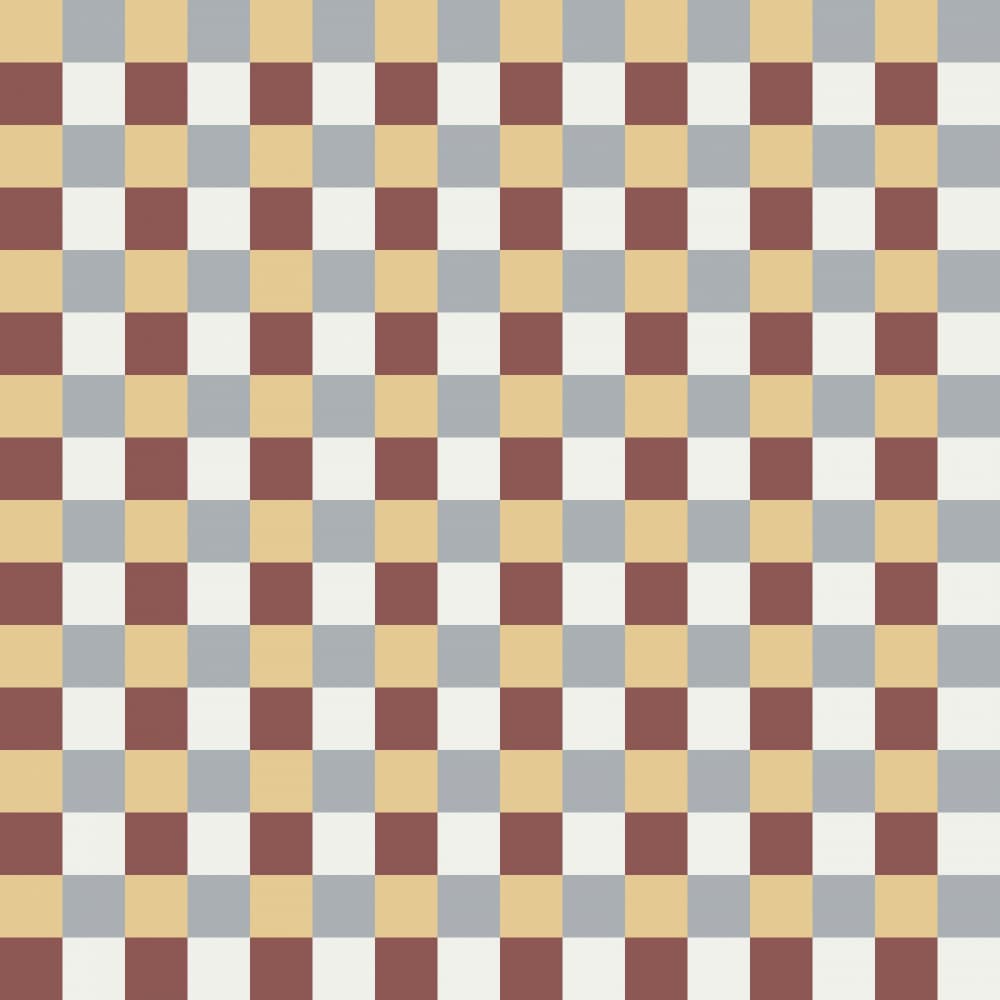 Earthy Checker Pattern by Little Dean — canvas wall art