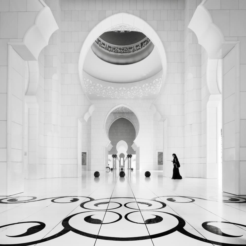 Solitude In Grand Mosque by Haggard — canvas wall art