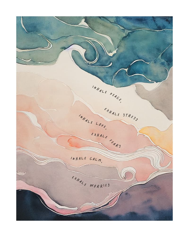 Inhale Exhale Peace Flow by KsanaKalpa — canvas wall art