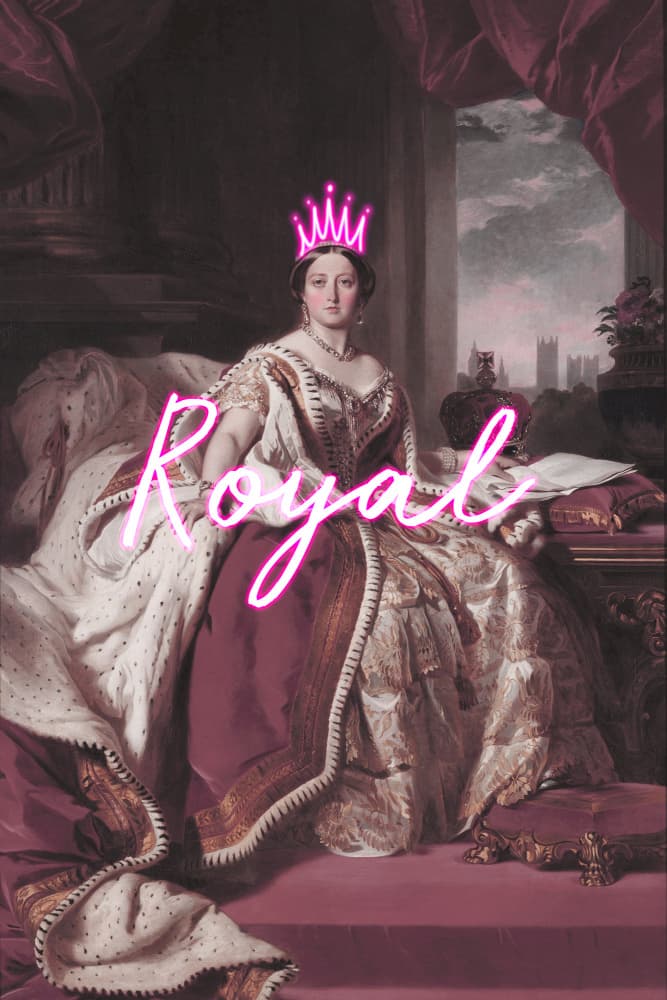 Queenvictorianeontext 2030 by Talitha McQueen — canvas wall art
