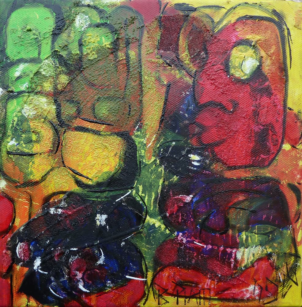 Colorful Abstract Figures by Barbara Piatti — canvas wall art