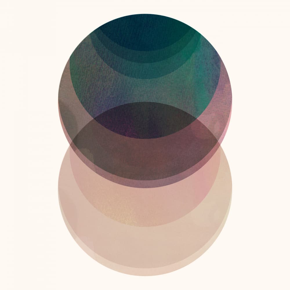 Muted Circle Gradient by cartissi — canvas wall art