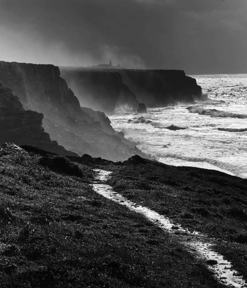 Stormy Coastal Cliffs by Martin Froyda — canvas wall art