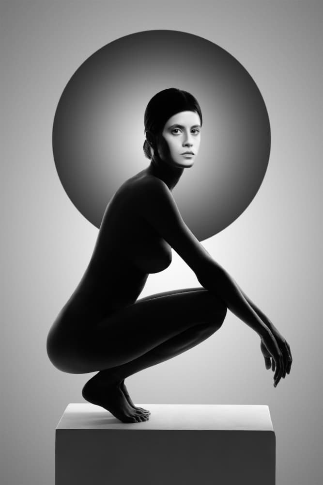 Elegant Female Silhouette by Giorgia Corniola — canvas wall art