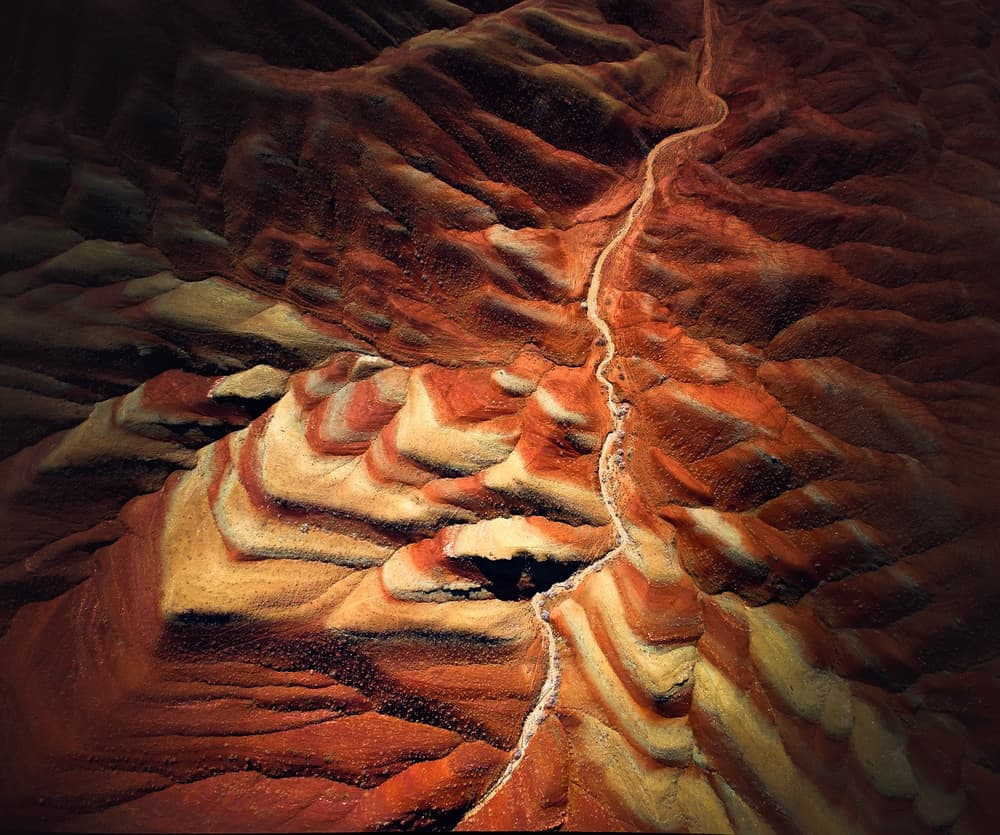 Vibrant Mountain Layers by Majid Behzad — canvas wall art