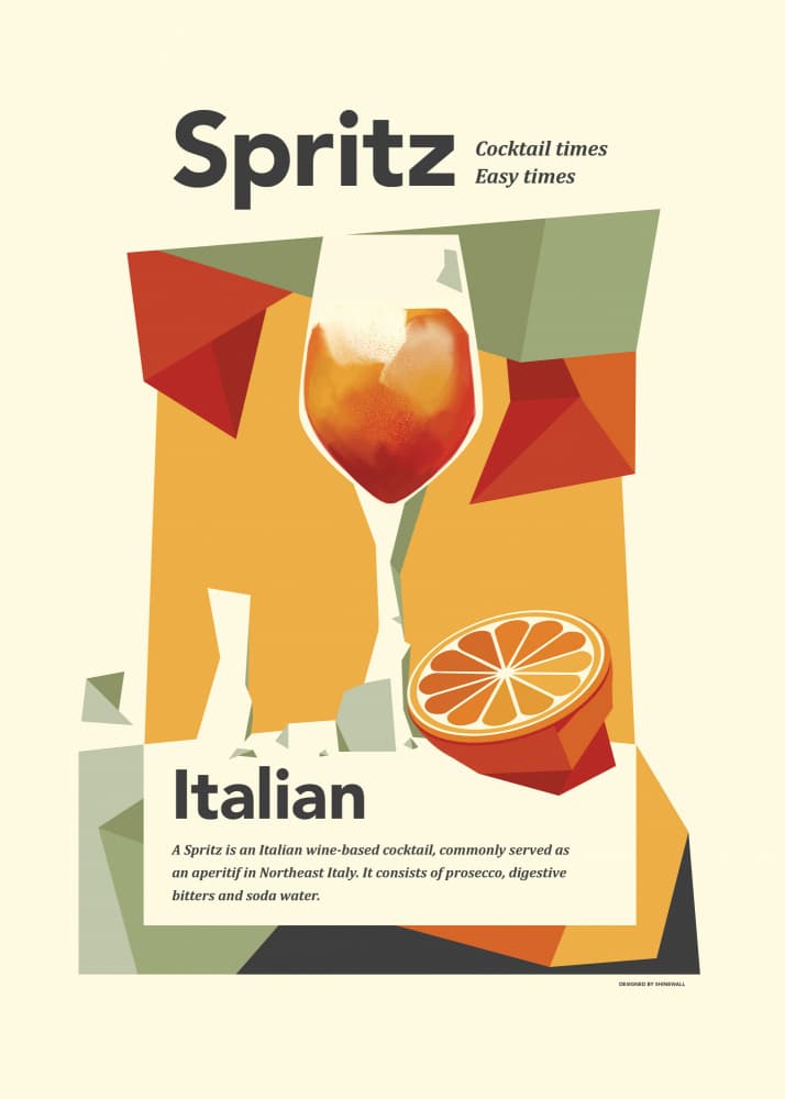 Italian Spritz Cocktail by Dion Gem — canvas wall art