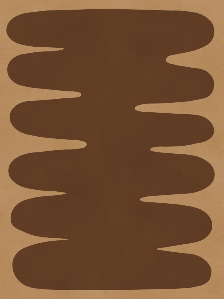 Brown Organic Waves by Vitor Costa — canvas wall art