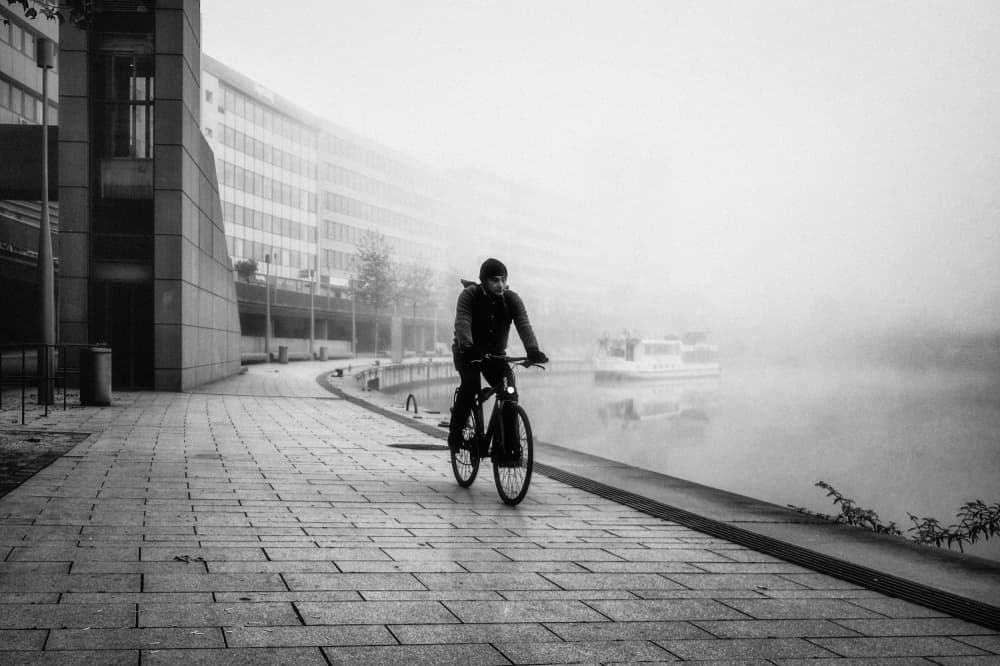 Foggy Morning Ride by Eiji Yamamoto — canvas wall art