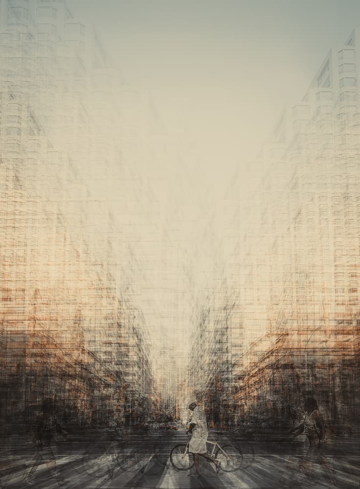 Urban Movement Impression by Carmine Chiriacò — canvas wall art