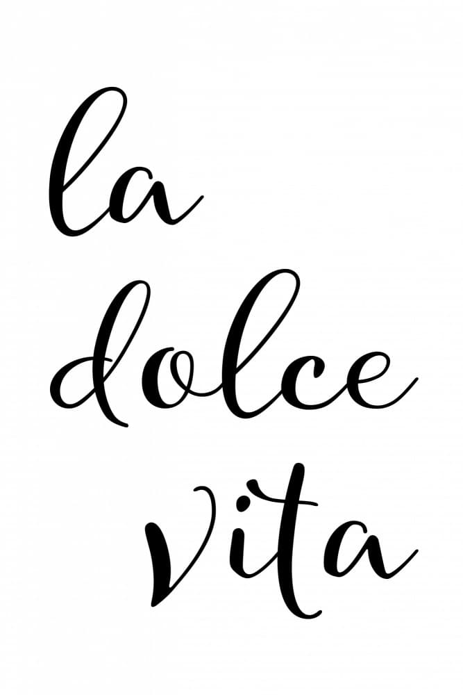 La Dolce Vita Calligraphy by Melanie Viola — canvas wall art