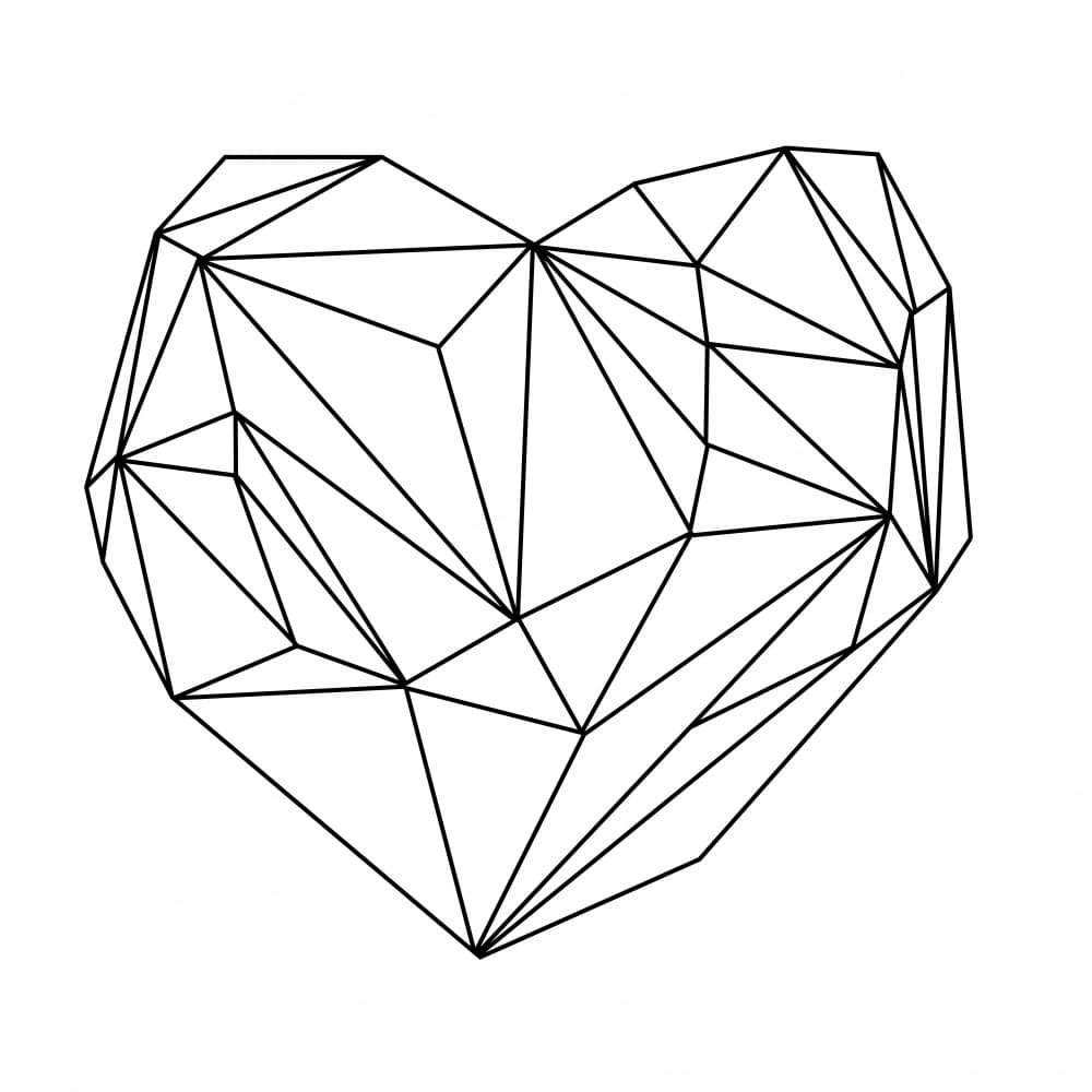 Heart Graphic by Mareike Böhmer — canvas wall art
