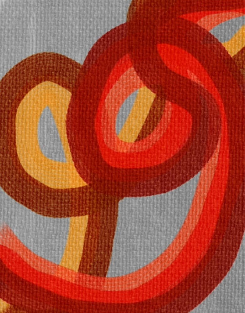 Retro Abstract Curves by Temitope Ogunwale — canvas wall art