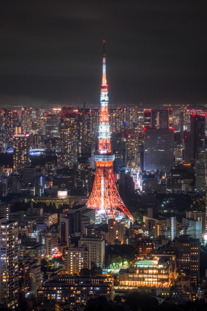 Tokyo Tower City Lights by まちゅばら/Hiroki Matsubara — canvas wall art