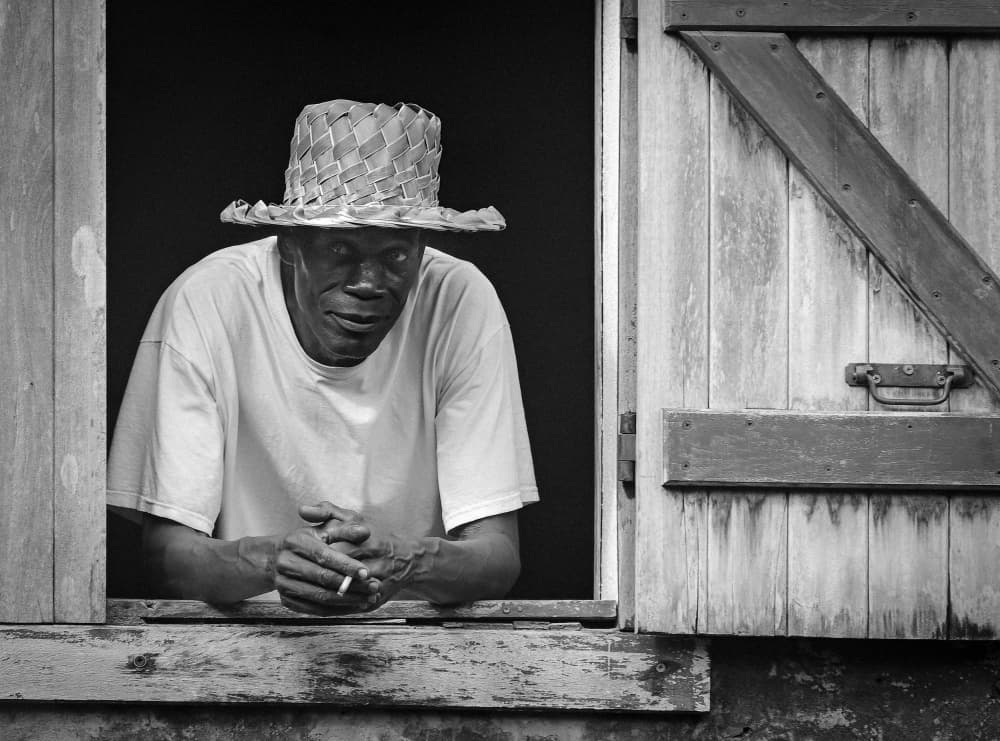 Man in Straw Hat by wiebe wilbers — canvas wall art