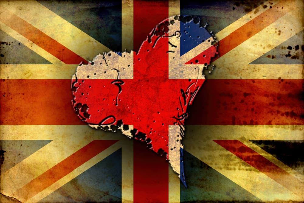 Union Jack Heart by Rafal Kulik — canvas wall art