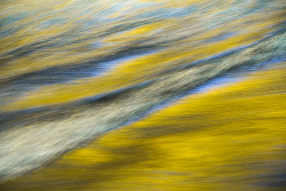 Abstract Golden Blue Motion by Masaki Sugita — canvas wall art