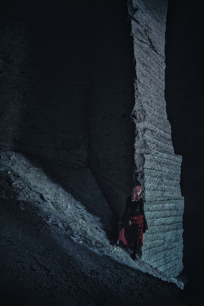 Woman In Dark Cavern by KOIKI — canvas wall art