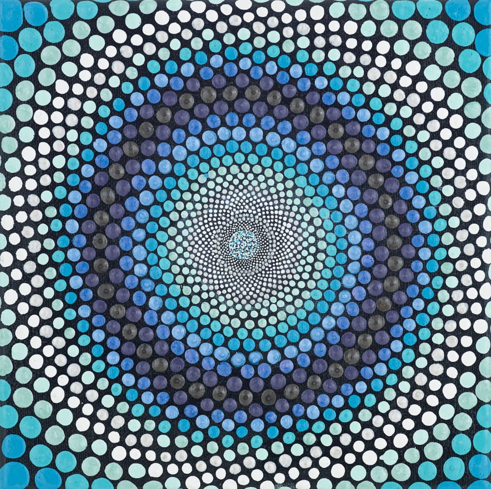 Hypnotic Blue Swirl by Amy Diener — canvas wall art