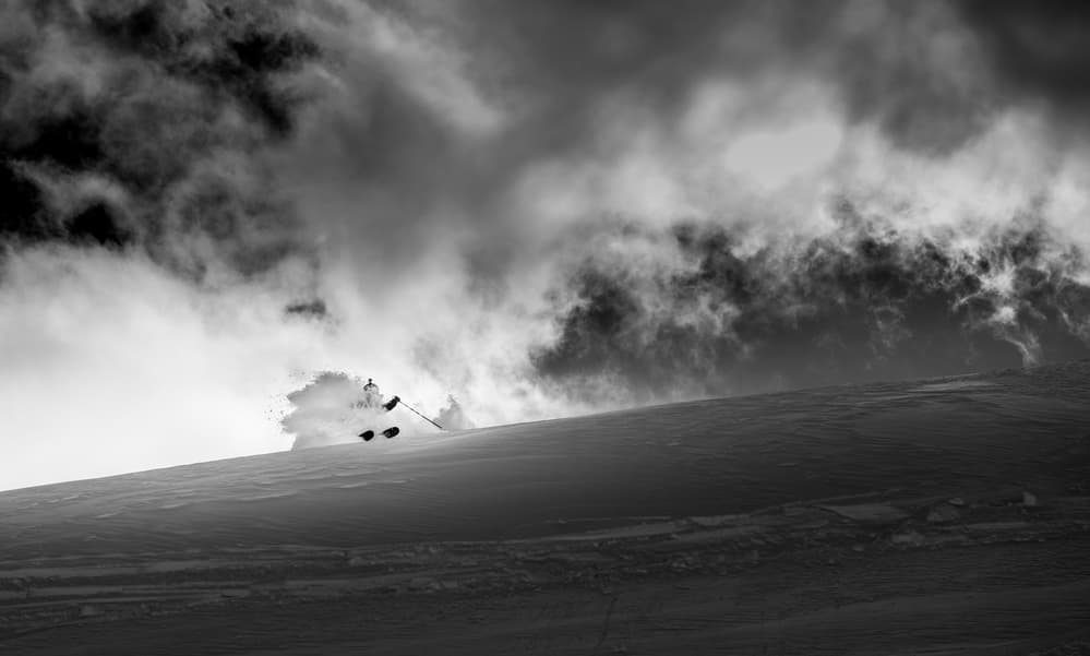 Powder Turn Skier by Eric Verbiest — canvas wall art