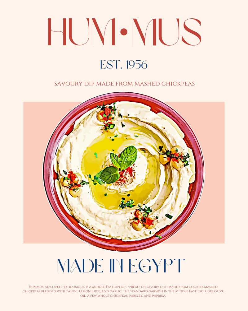 Fresh Hummus Bowl by Nazma Khokhar — canvas wall art