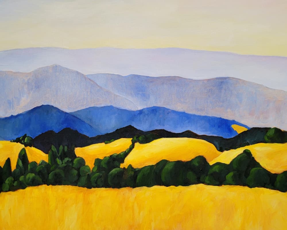 Rolling Golden Fields by Claire Whitehead — canvas wall art