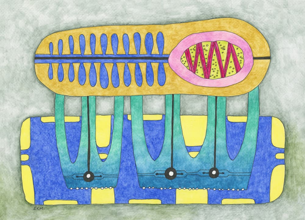 Playful Abstract Mechanism by Elena Khomutova-Miller — canvas wall art