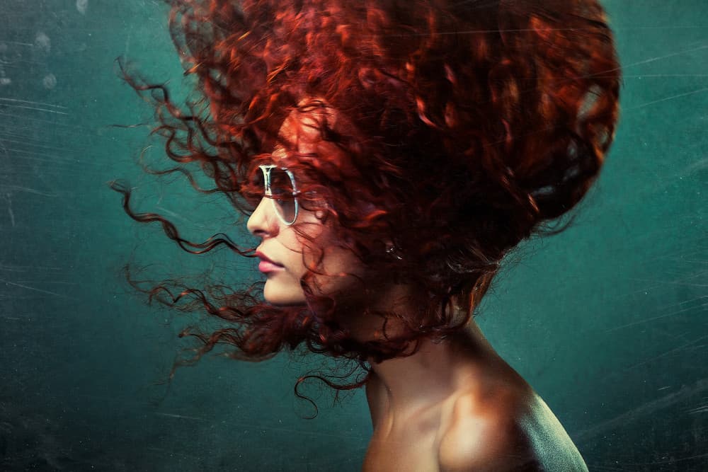 Stylish Red Hair Portrait by Oren Hayman — canvas wall art