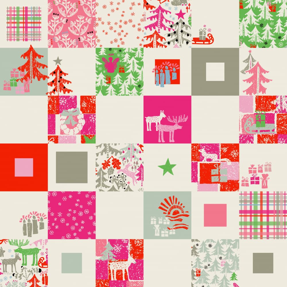 Festive Christmas Patterns by Annick — canvas wall art