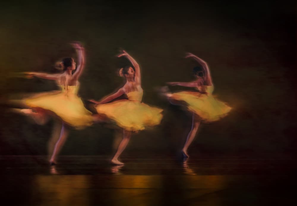 Graceful Yellow Ballet by Mia Meng — canvas wall art