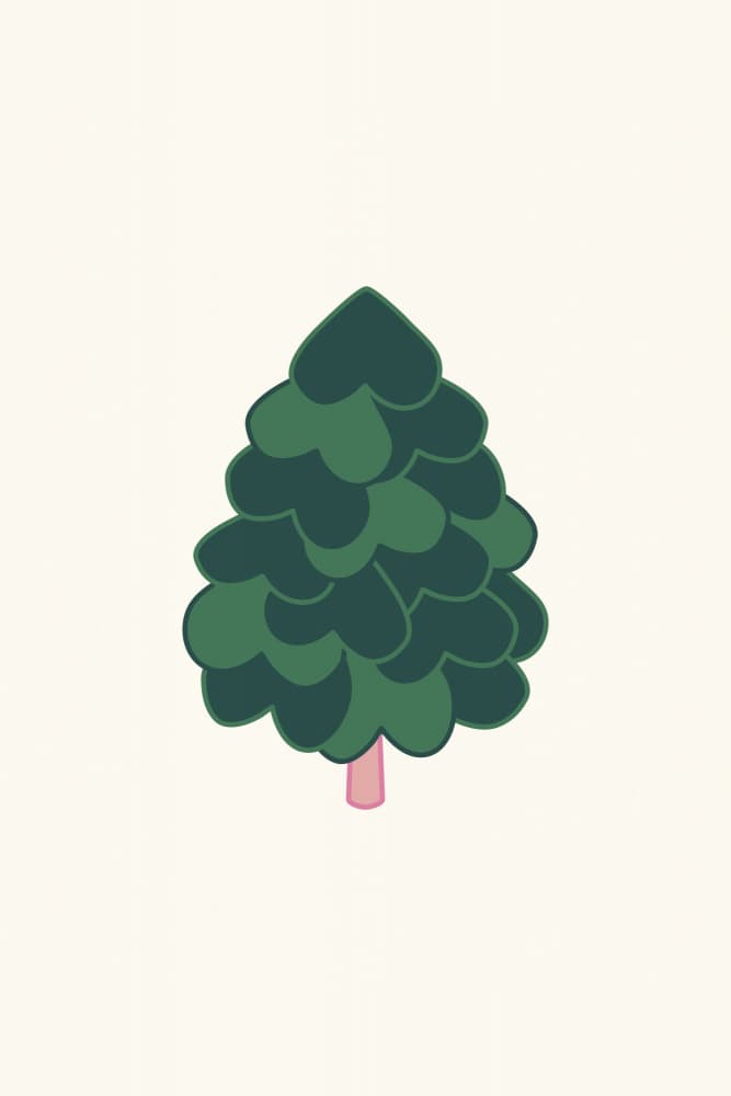 Simple Green Tree by Karen Menzenbach — canvas wall art