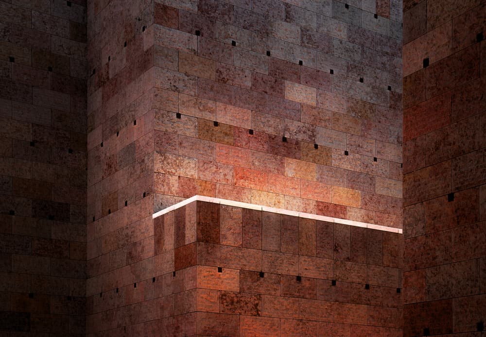 Illuminated Stone Wall by Marc Huybrighs — canvas wall art