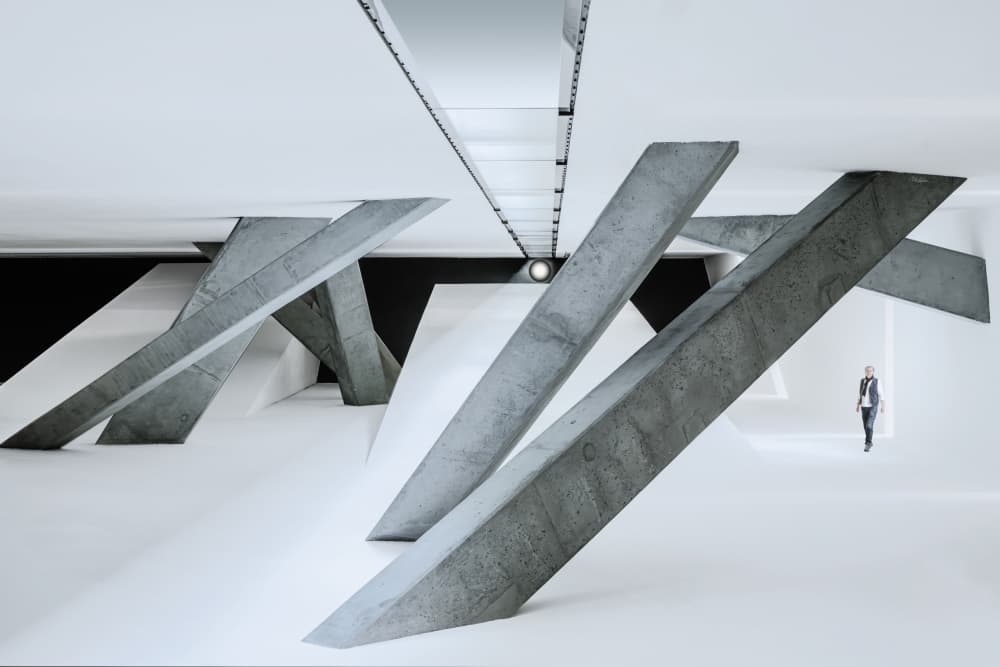 Geometric Concrete Forms by fotomarion — canvas wall art