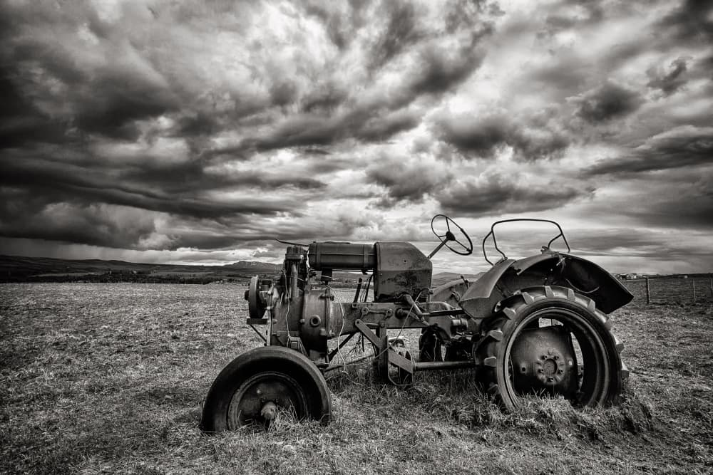 Weathered Tractor Drama by Þorsteinn H. Ingibergsson — canvas wall art