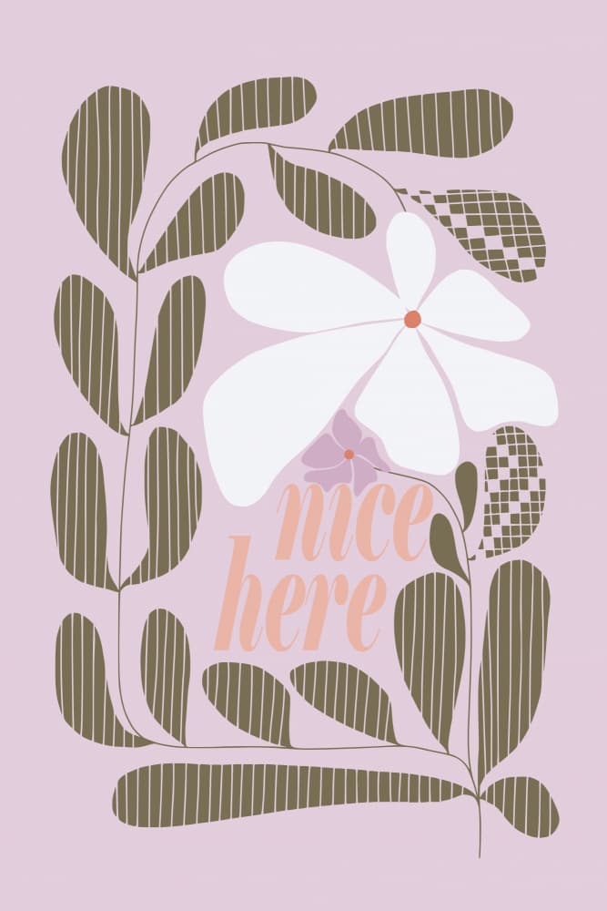 Nice Here Floral Illustration by Annick — canvas wall art