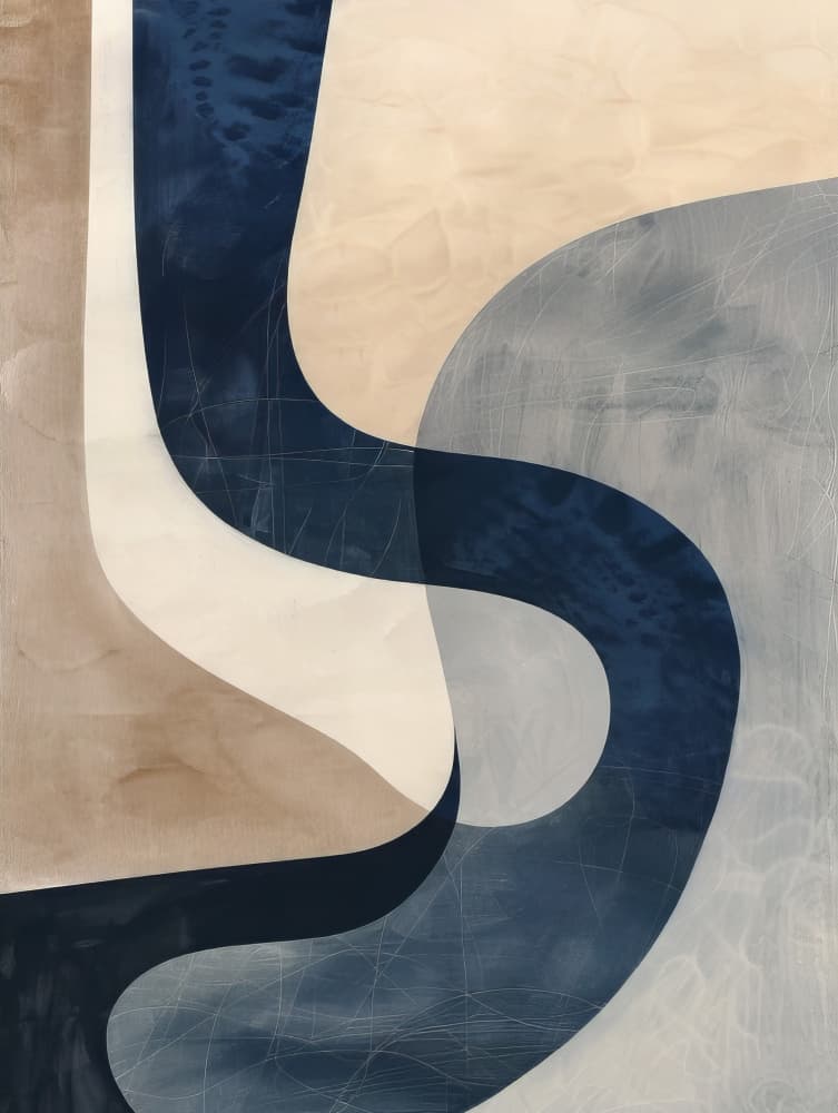 Coastal Flow Abstract by Bilge Paksoylu — canvas wall art