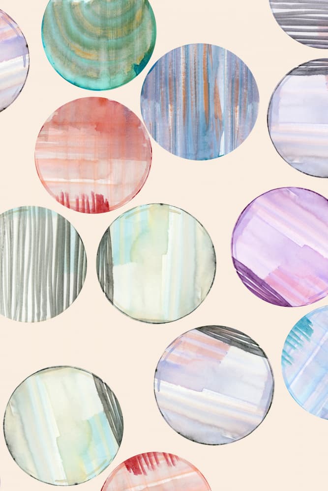 Colorful Abstract Circles by cartissi — canvas wall art