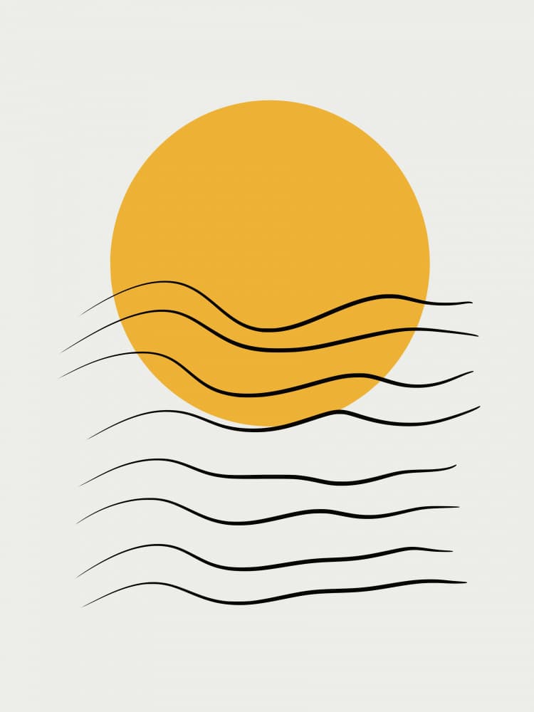 Abstract Sun Waves by Little Dean — canvas wall art