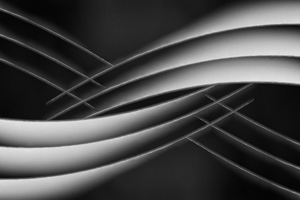 Dynamic Gray Curves by Jutta Kerber — canvas wall art